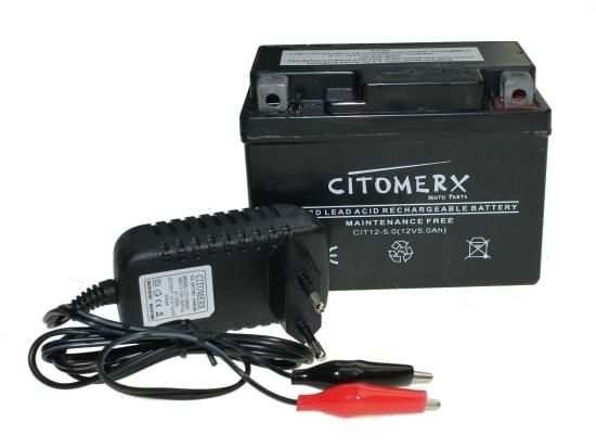 Citomerx Powersports GEL Batterie CIT12-5.0 , 12V/5AH im Set mit Ladegerät, CITOMERX MOTORRAD GEL, CITOMERX POWERSPORTS, PRODUKTPROGRAMM